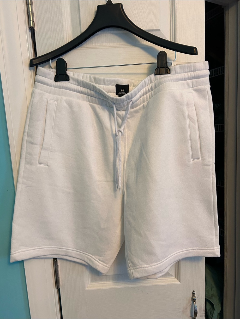 H&M White Men's Drawstring Sweat Shorts
